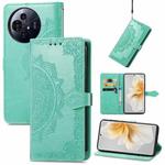 For TCL 50 Pro NxtPaper Mandala Flower Embossed Leather Phone Case(Green)