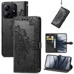 For Xiaomi Redmi Note 14 5G Mandala Flower Embossed Leather Phone Case(Black)
