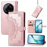 For Xiaomi 15 Ultra Mandala Flower Embossed Leather Phone Case(Rose Gold)