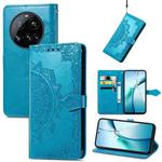 For Xiaomi 15 Ultra Mandala Flower Embossed Leather Phone Case(Blue)