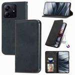 For Xiaomi Redmi Note 14 5G Retro Skin Feel Magnetic Flip Leather Phone Case(Black)