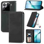 For Xiaomi 15 Retro Skin Feel Magnetic Flip Leather Phone Case(Black)