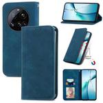 For Xiaomi 15 Ultra Retro Skin Feel Magnetic Flip Leather Phone Case(Blue)