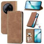 For Xiaomi 15 Ultra Retro Skin Feel Magnetic Flip Leather Phone Case(Brown)