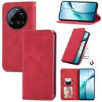 For Xiaomi 15 Ultra Retro Skin Feel Magnetic Flip Leather Phone Case(Red)