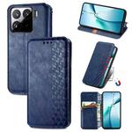 For Xiaomi 15 Cubic Grid Pressed Magnetic Leather Phone Case(Blue)