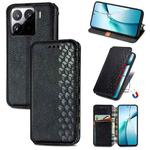For Xiaomi 15 Cubic Grid Pressed Magnetic Leather Phone Case(Black)