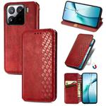 For Xiaomi 15 Cubic Grid Pressed Magnetic Leather Phone Case(Red)