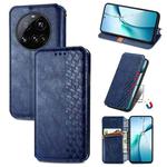 For Xiaomi 15 Ultra Cubic Grid Pressed Magnetic Leather Phone Case(Blue)
