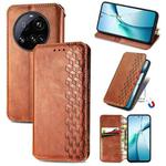 For Xiaomi 15 Ultra Cubic Grid Pressed Magnetic Leather Phone Case(Brown)