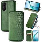 For Redmi Turbo 4 Cubic Grid Pressed Magnetic Leather Phone Case(Green)