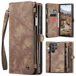 For Samsung Galaxy S25 Ultra 5G CaseMe 008 Detachable Multifunctional Leather Phone Case(Brown)