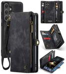For Samsung Galaxy S25 5G CaseMe 008 Detachable Multifunctional Leather Phone Case(Black)