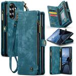 For Samsung Galaxy Z Fold7 CaseMe 008 Detachable Multifunctional Leather Phone Case(Blue)