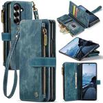 For Samsung Galaxy Z Fold7 CaseMe C30 Card Slots Zipper Wallet Leather Phone Case(Blue)