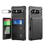 For Google Pixel 9 Pro XL ENKAY Hat-Prince Card Slot Wallet TPU Back Leather Phone Case with Lens Film(Black)