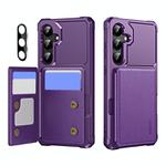 For Samsung Galaxy S24+ 5G ENKAY Hat-Prince Card Slot Wallet TPU Back Leather Phone Case with Lens Film(Purple)