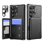 For Samsung Galaxy S24 Ultra 5G ENKAY Hat-Prince Card Slot Wallet TPU Back Leather Phone Case with Lens Film(Black)