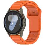 For Samsung Galaxy Watch 20mm I-Shaped Silicone Watch Band(Orange)