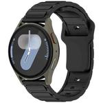 For Samsung Galaxy Watch 20mm I-Shaped Silicone Watch Band(Black)