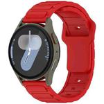 For Samsung Galaxy Watch 20mm I-Shaped Silicone Watch Band(Red)