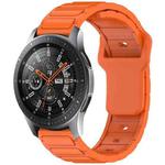 For Samsung Galaxy Watch 22mm I-Shaped Silicone Watch Band(Orange)