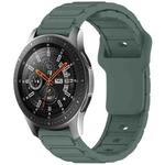 For Samsung Galaxy Watch 22mm I-Shaped Silicone Watch Band(Green)