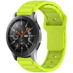 For Samsung Galaxy Watch 22mm I-Shaped Silicone Watch Band(Lime Green)