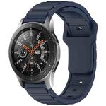 For Samsung Galaxy Watch 22mm I-Shaped Silicone Watch Band(Midnight Blue)