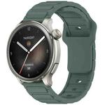 For Amazfit 22mm I-Shaped Silicone Watch Band(Green)