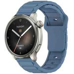 For Amazfit 22mm I-Shaped Silicone Watch Band(Blue)