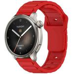 For Amazfit 22mm I-Shaped Silicone Watch Band(Red)