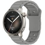 For Amazfit 22mm I-Shaped Silicone Watch Band(Grey)