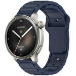 For Amazfit 22mm I-Shaped Silicone Watch Band(Midnight Blue)