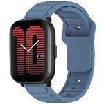 For Amazfit 20mm I-Shaped Silicone Watch Band(Blue)