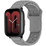 For Amazfit 20mm I-Shaped Silicone Watch Band(Grey)