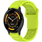 For Garmin 22mm I-Shaped Silicone Watch Band(Lime Green)