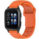 For Garmin 20mm I-Shaped Silicone Watch Band(Orange)