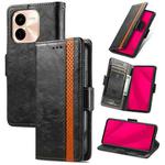 For vivo Y37 Pro CaseNeo Splicing Dual Magnetic Buckle Leather Phone Case(Black)