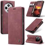 For Redmi 14C CaseMe 013 Multifunctional Horizontal Flip Leather Phone Case(Red)