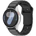 For Samsung Galaxy Watch 20mm Two Color I-Shaped Silicone Watch Band(Black + Gray)