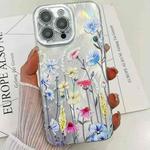 For iPhone 14 Pro Electroplating Flowers Plants Texture TPU Phone Case(Wildflower FL2)