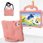 For Honor Pad X8 Pro 11.5 2023 Handle Football Shaped EVA Shockproof Tablet Case(Light Pink)