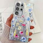 For Samsung Galaxy S25 Ultra 5G Electroplating Flowers Plants Texture TPU Phone Case(Wildflower FL2)