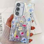 For Samsung Galaxy S24 FE 5G Electroplating Flowers Plants Texture TPU Phone Case(Wildflower FL2)