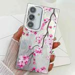 For Samsung Galaxy S24 5G Electroplating Flowers Plants Texture TPU Phone Case(Plum Flower FL6)