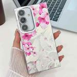 For Samsung Galaxy A54 5G Electroplating Flowers Plants Texture TPU Phone Case(Peach Blossom FL18)