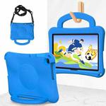 For Huawei MatePad SE 10.1 2022 Handle Football Shaped EVA Shockproof Tablet Case(Blue)