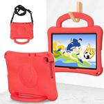 For Huawei MatePad SE 10.1 2022 Handle Football Shaped EVA Shockproof Tablet Case(Red)