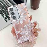 For Samsung Galaxy S24+ 5G Electroplating Flowers Plants Texture Wristband TPU Phone Case(Sketch Lily FL9)